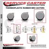 Service Caster 3 Inch MRI Safe Casters with Brakes, 7/16 Inch Grip Ring Stem, Set of 4, SCC, 4PK SCC-GR02S75-TPR-GRY-B-716138-MRI-4